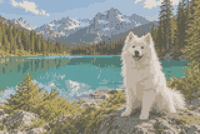 Cross stitch preview made from the original image